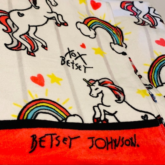 Betsey Johnson Other - Betsey johnson Unicorns and Rainbows Bath Towels